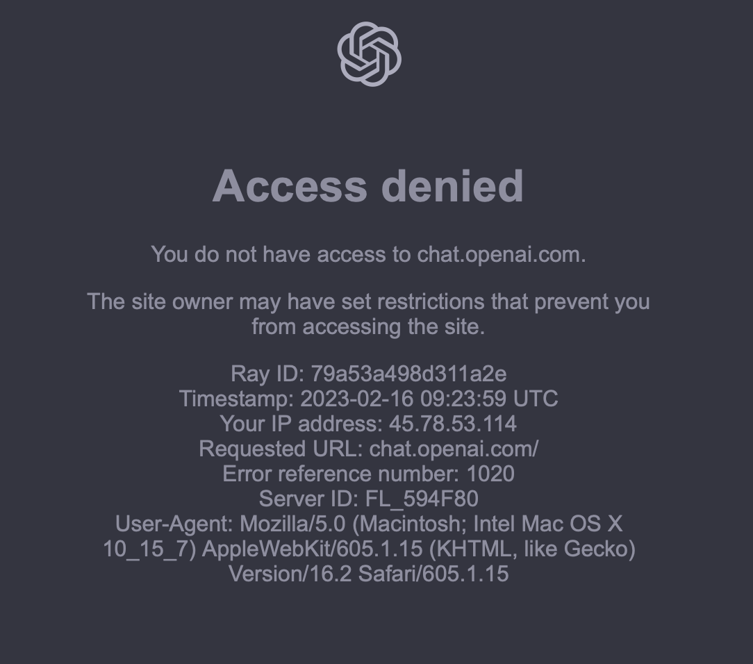 Cloudflare Error 1020: The Gatekeeper