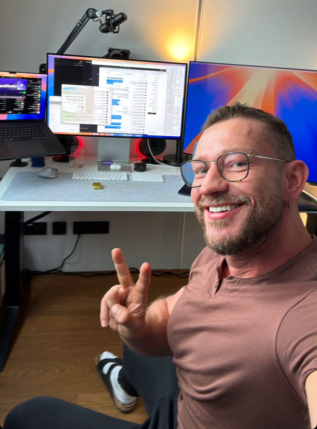 Peter Steinberger's geek desk, where Clawdbot was born