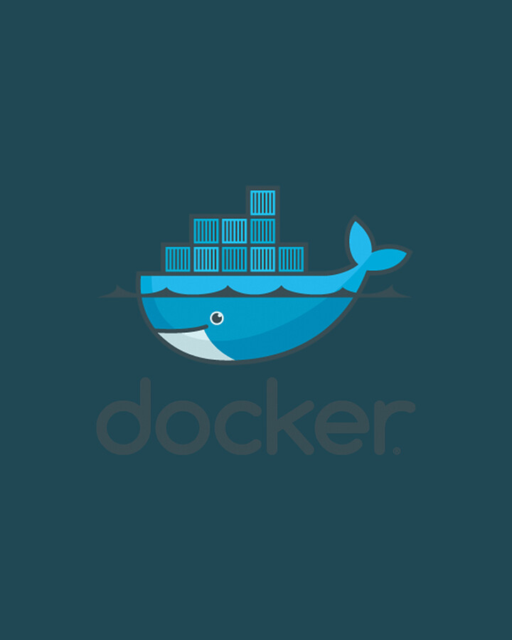 A mechanical Docker whale swimming in a digital ocean with glowing server containers on its back, metaphorically representing the containerized operation of local AI models