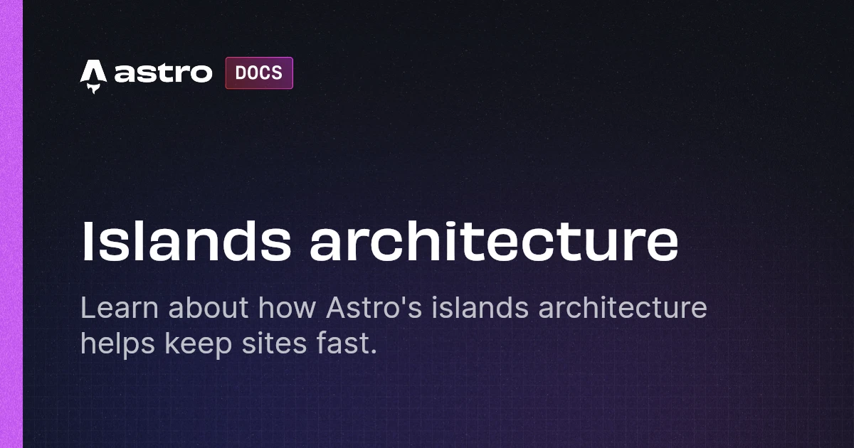 Astro Islands Architecture