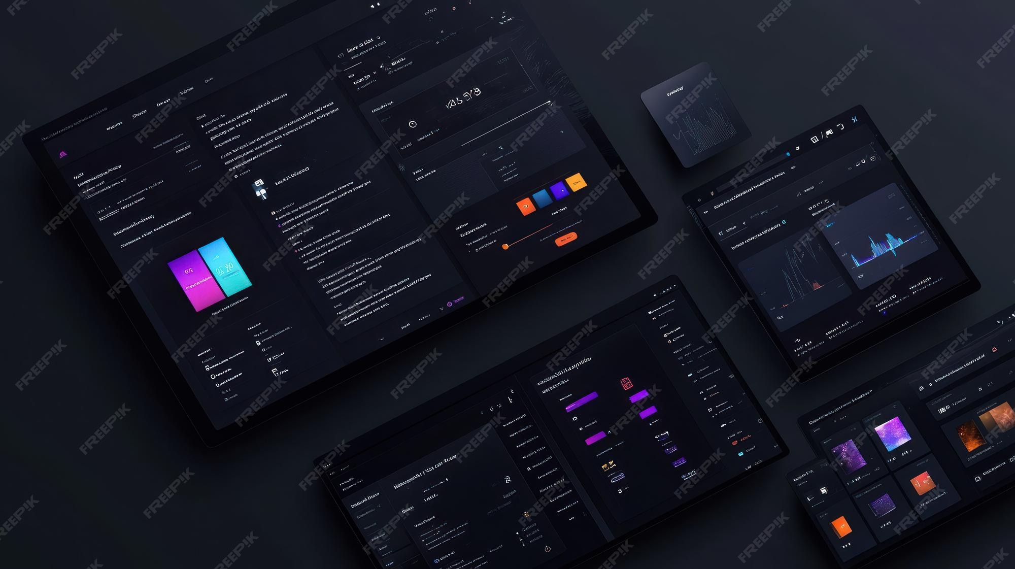 AI Agent OS Visual Interface in Dark Mode