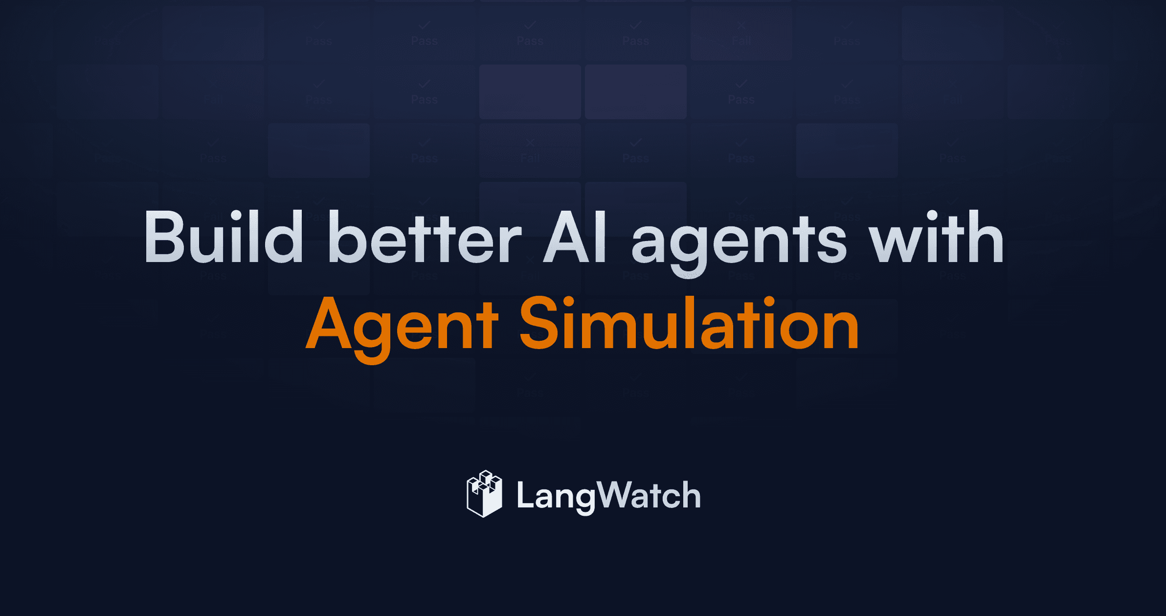 LangWatch's Agent Simulation main interface, black background with orange text, looking clean enough to warrant a second look