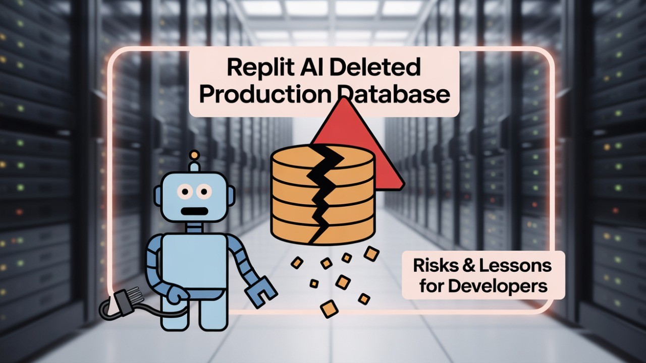 An illustration of an AI agent deleting a production database. Reality is much crueler than this cartoon